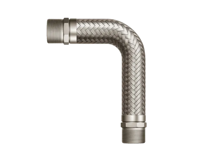 Flexível Hidráulico com rosca BTFlex - vista de curvatura